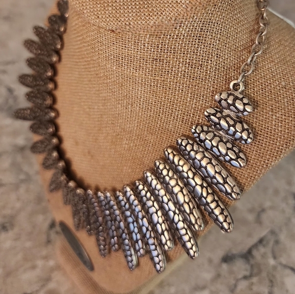 Silver Boho Statement Necklace - Picture 3 of 16